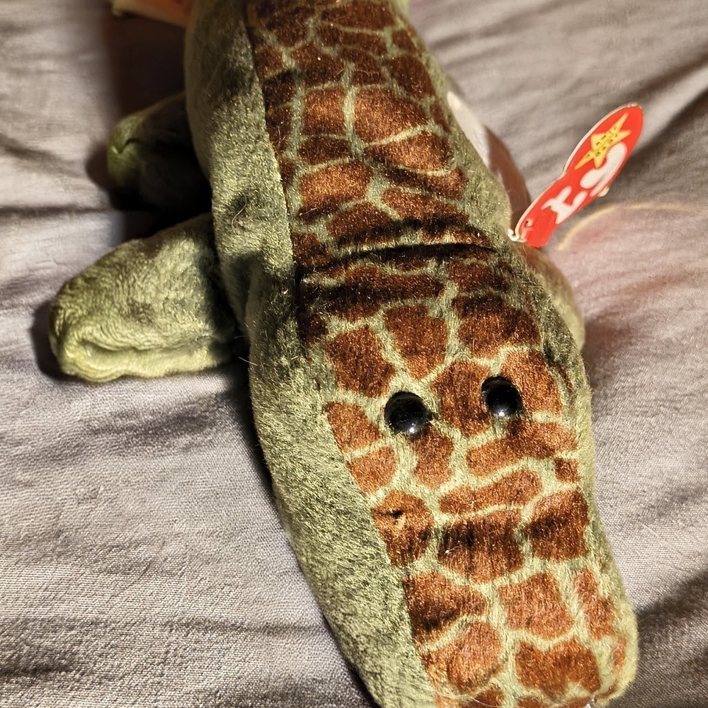 Ty Beanie Babies Heart Swing Tag - White & Cream